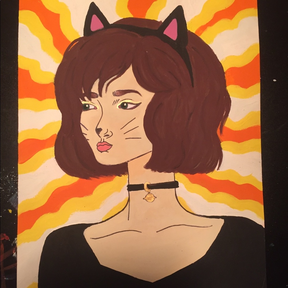 Car girl painting
